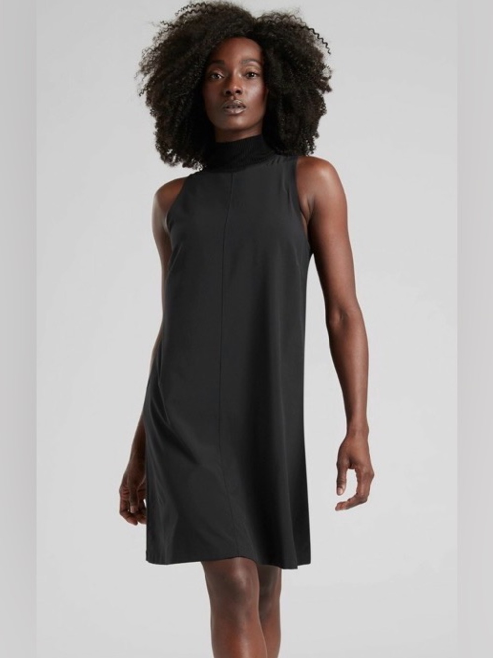 Athleta Initiative Sleeveless Flowy Black A Line Athleisure Women’s Dress Large